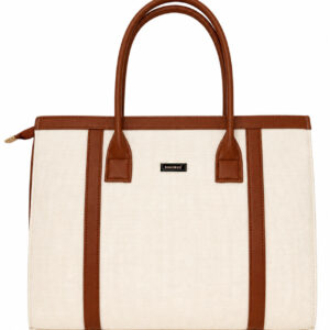 Luxe Canvas Structured Tote Bag
